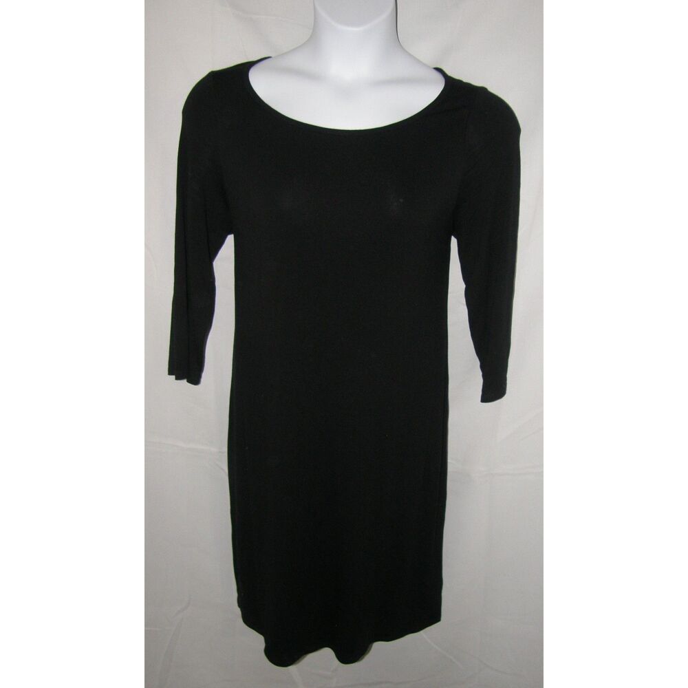 EILEEN FISHER Basic Solid Black Sz Large Stretchy… - image 3
